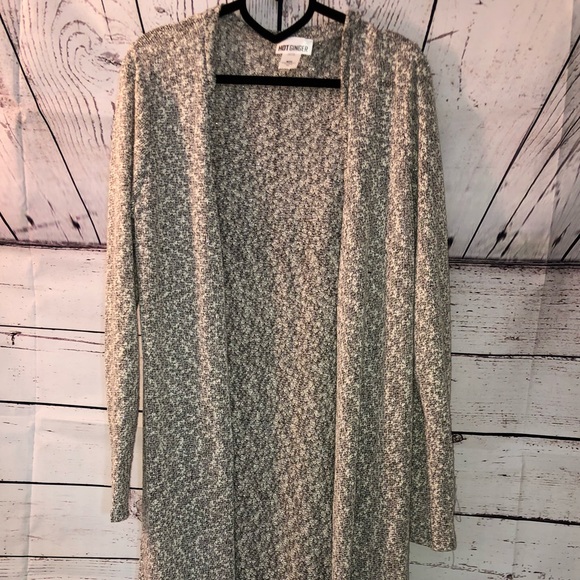 Sweaters - Plus Size Duster- Gray/Black/White/Silver